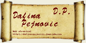 Dafina Pejnović vizit kartica